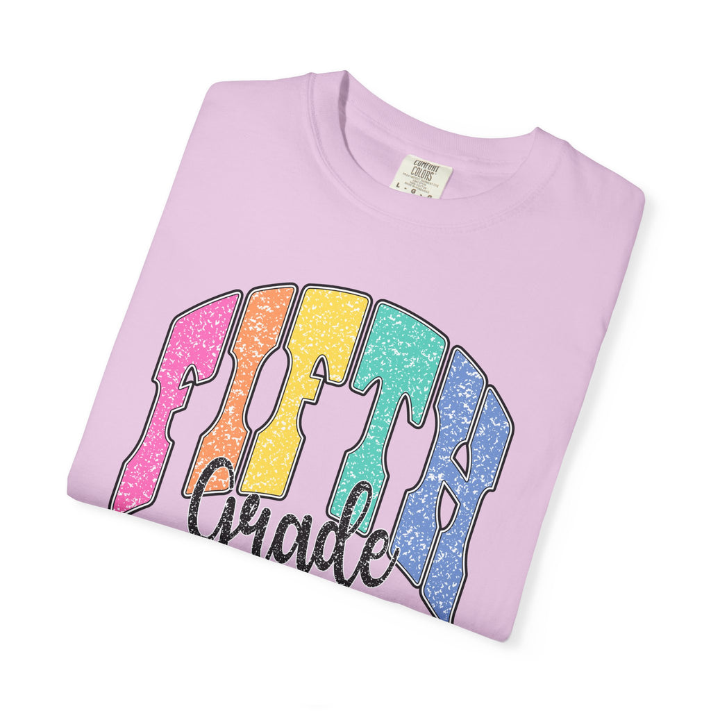 Fifth Grade Rainbow Script T-Shirt
