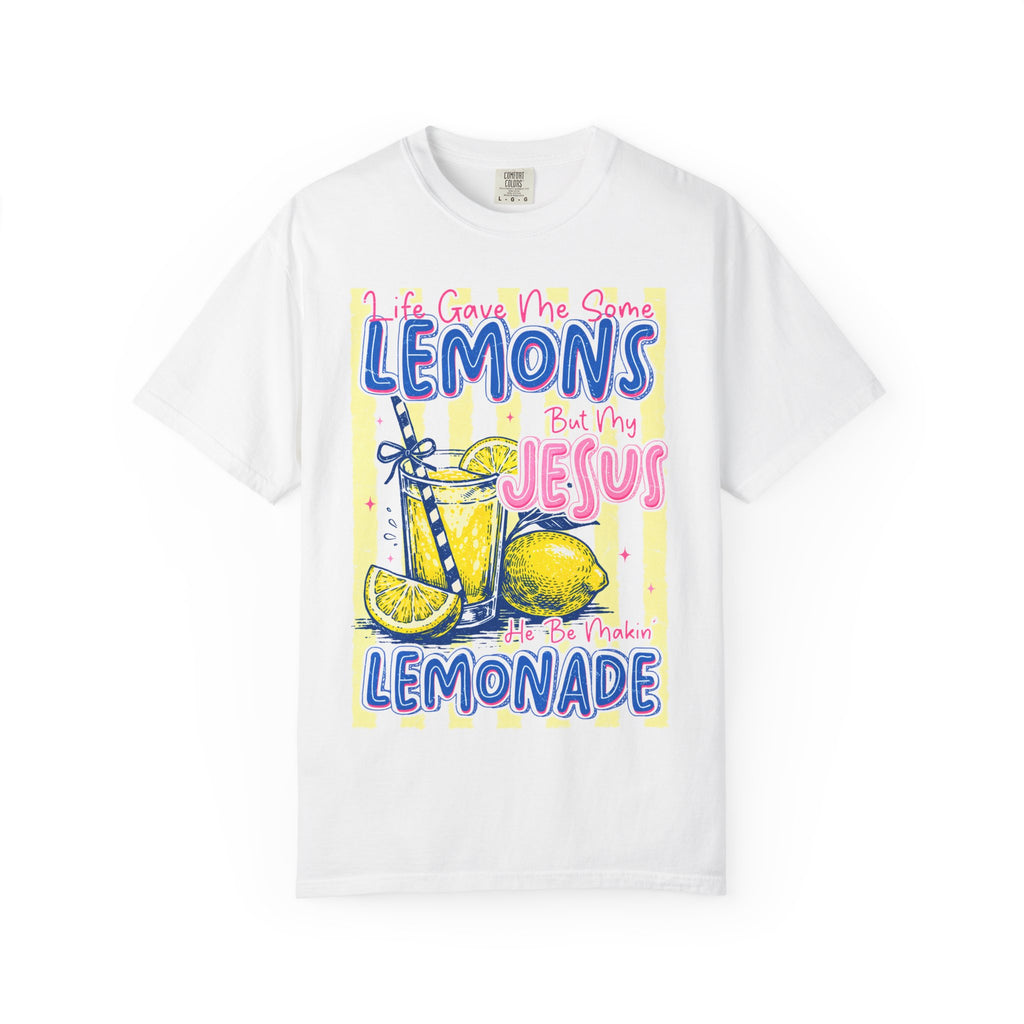 Lemons Into Lemonade Christian T-Shirt — 'He Gave Me Lemons But Why Jesus' Graphic Tee