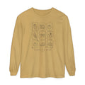 Autumn Icons Long Sleeve Tee — Hand-Drawn Fall Stamps Design