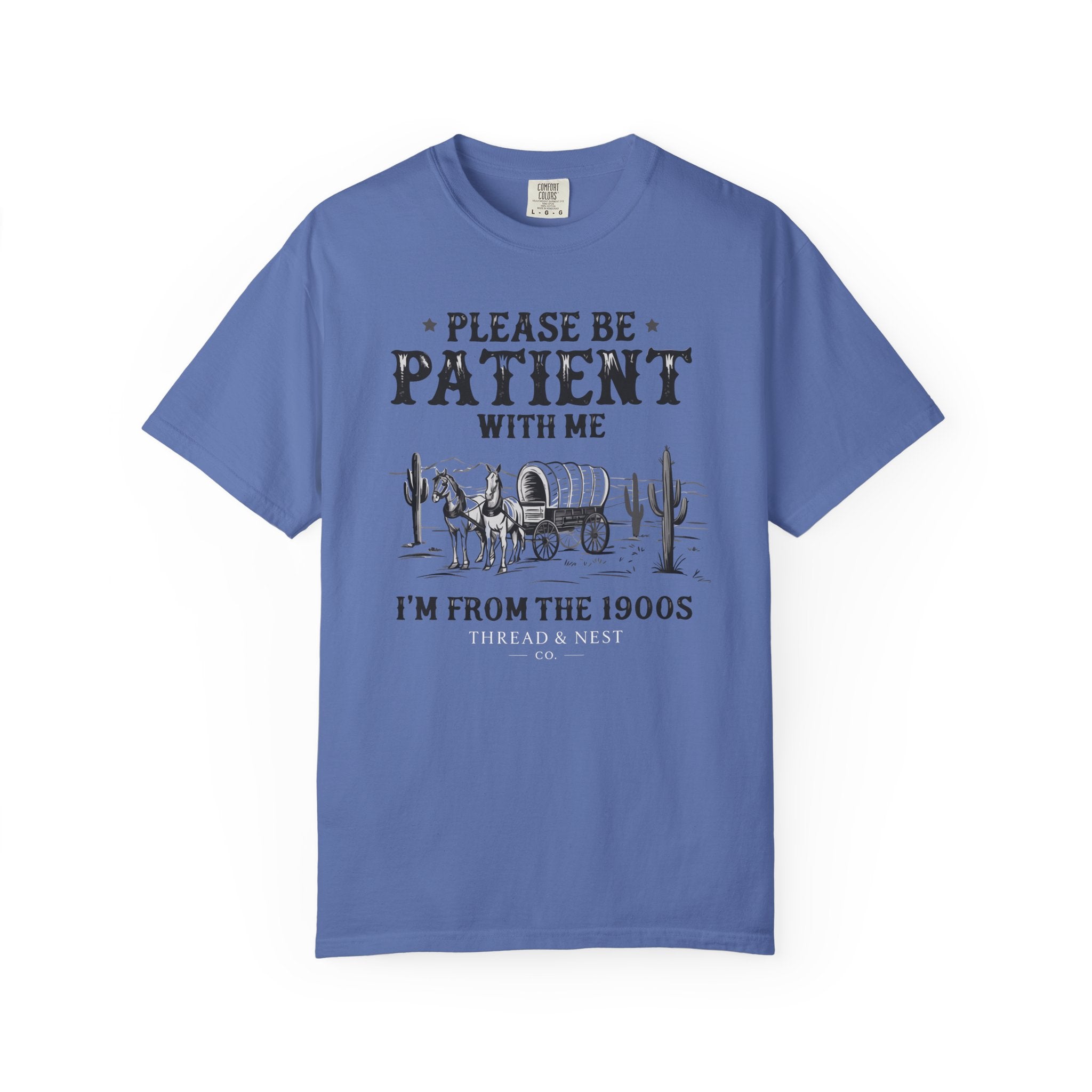 Please Be Patient With Me T-Shirt – Vintage Wagon 'I'm From The 1900s' Tee