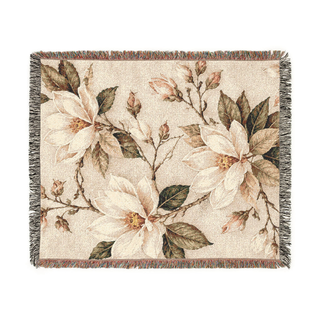 Magnolia Bloom Woven Blanket