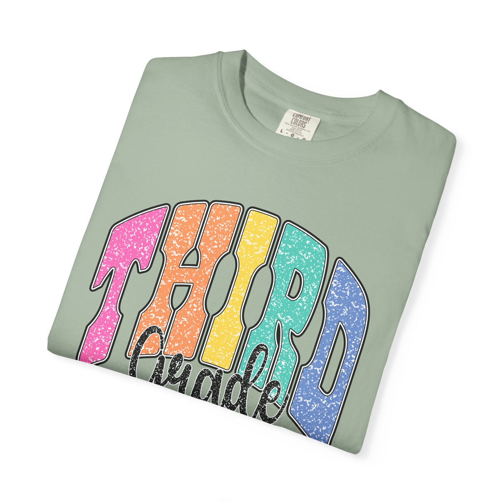 Third Grade T-Shirt — Colorful Retro Rainbow Back-to-School Tee