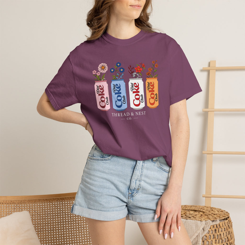 Retro Cola Cans Floral Tee