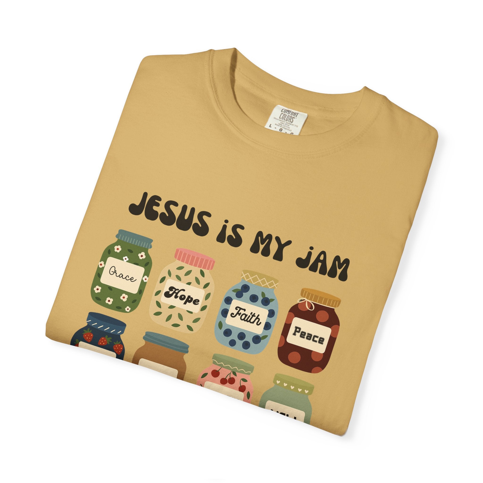 Jesus Is My Jam T-Shirt — Christian Faith Graphic Tee with Inspirational Jars