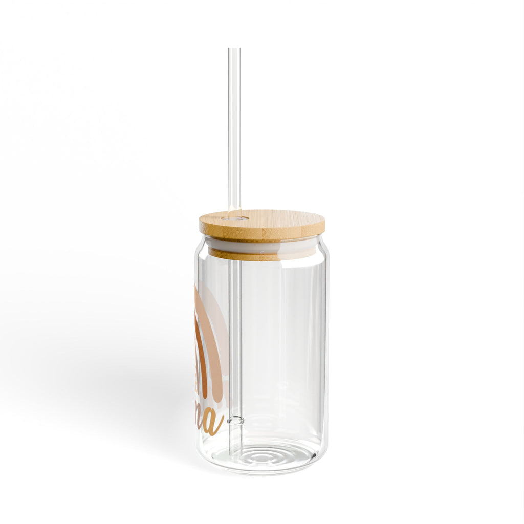 Mama Rainbow Sipper Glass — 16oz Bamboo Lid Tumbler (Mama)