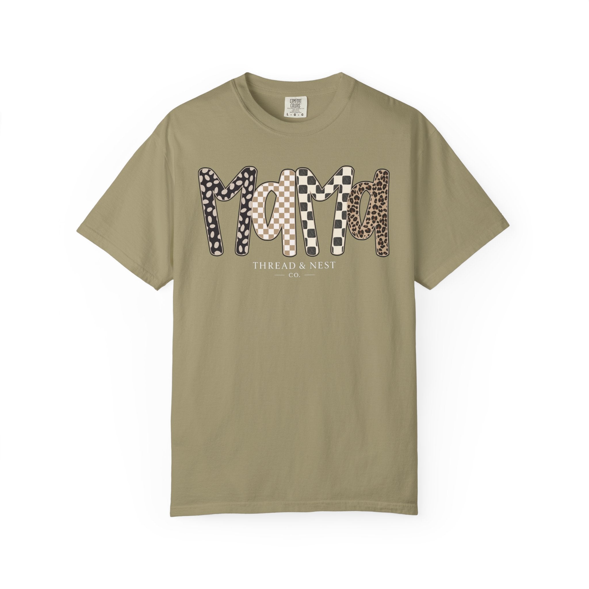 Mama Leopard & Plaid Graphic T-Shirt — Mom Gift, Mother's Day Tee