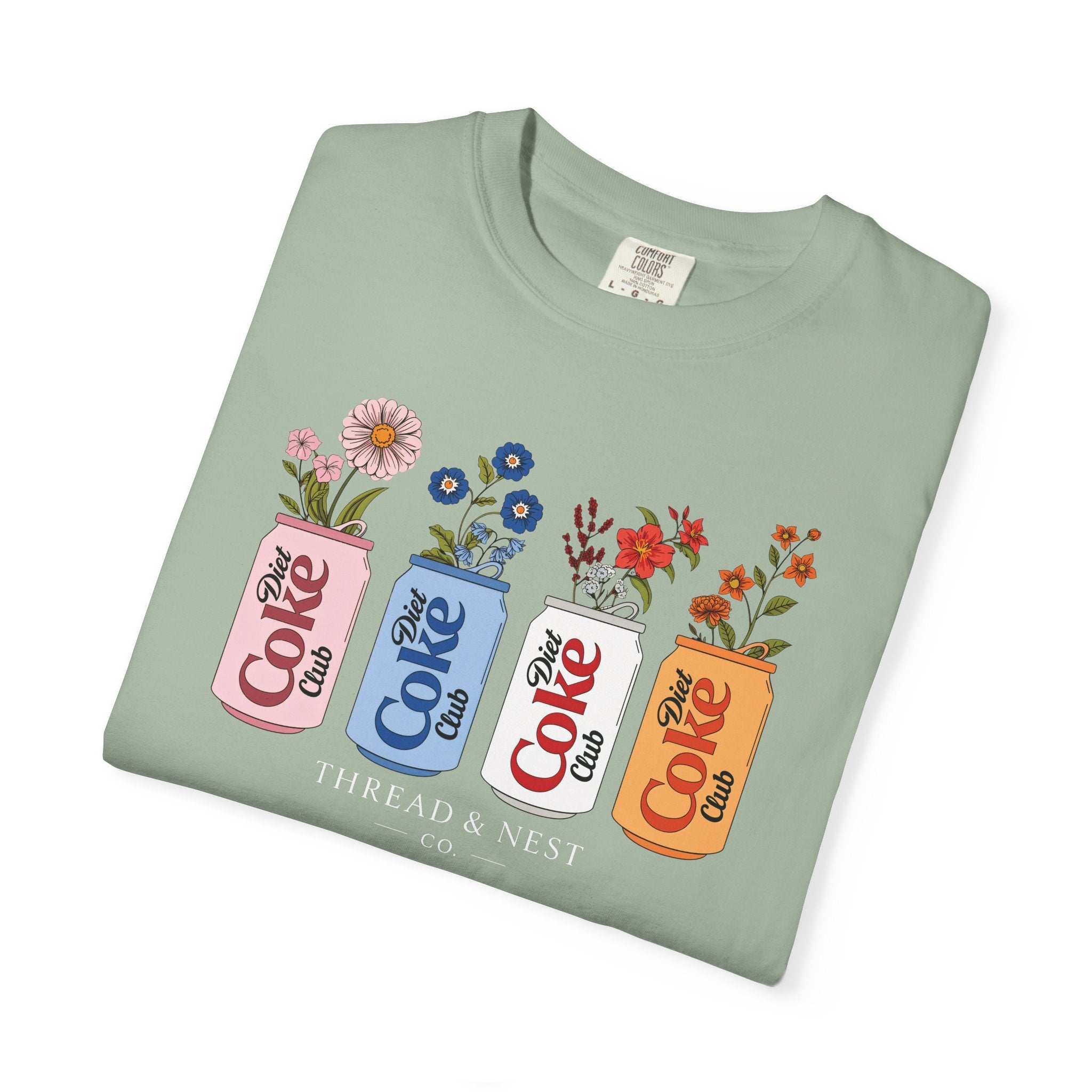 Retro Cola Cans Floral Tee