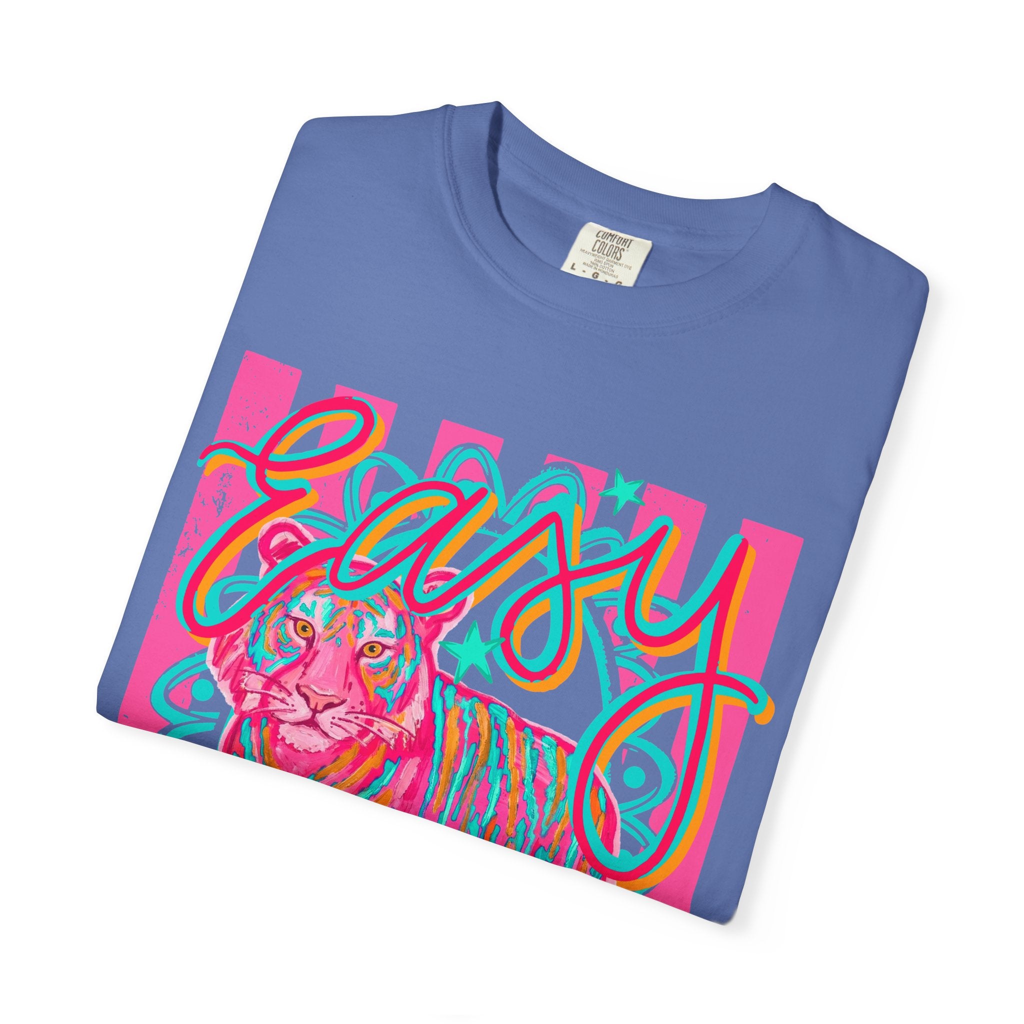 Easy Tiger T-Shirt — Retro Neon Tiger Graphic Tee