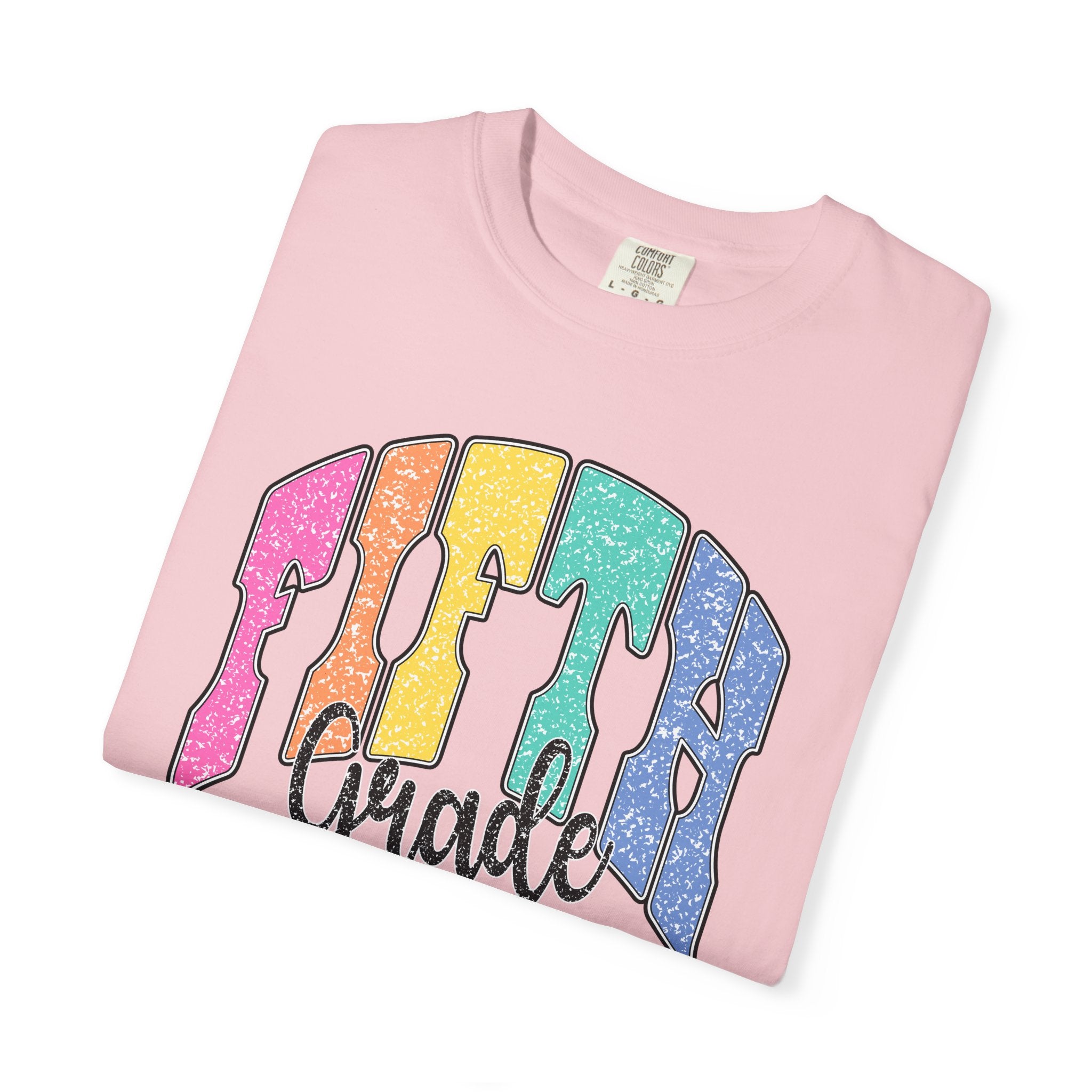 Fifth Grade Rainbow Script T-Shirt