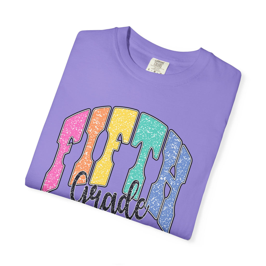 Fifth Grade Rainbow Script T-Shirt