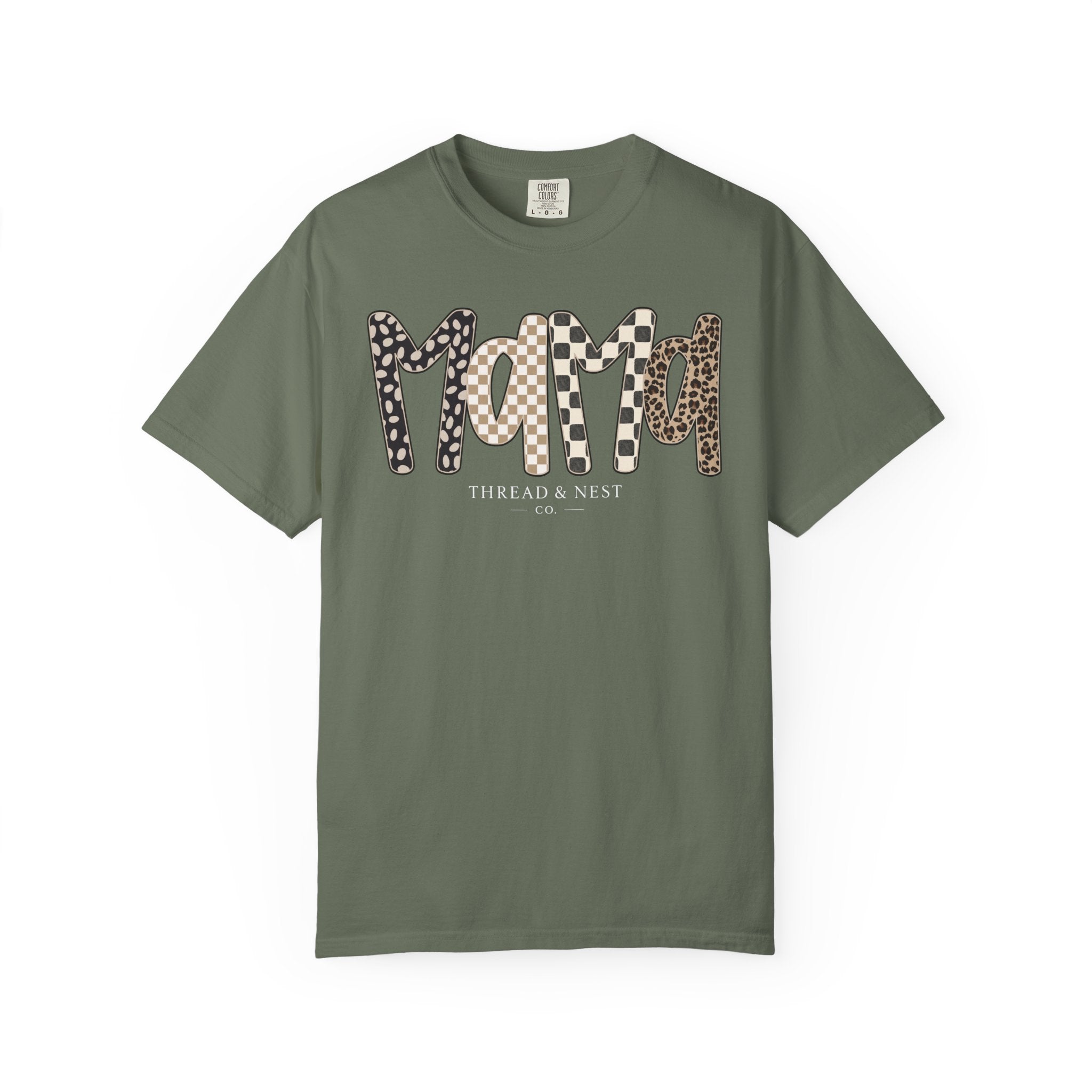 Mama Leopard & Plaid Graphic T-Shirt — Mom Gift, Mother's Day Tee