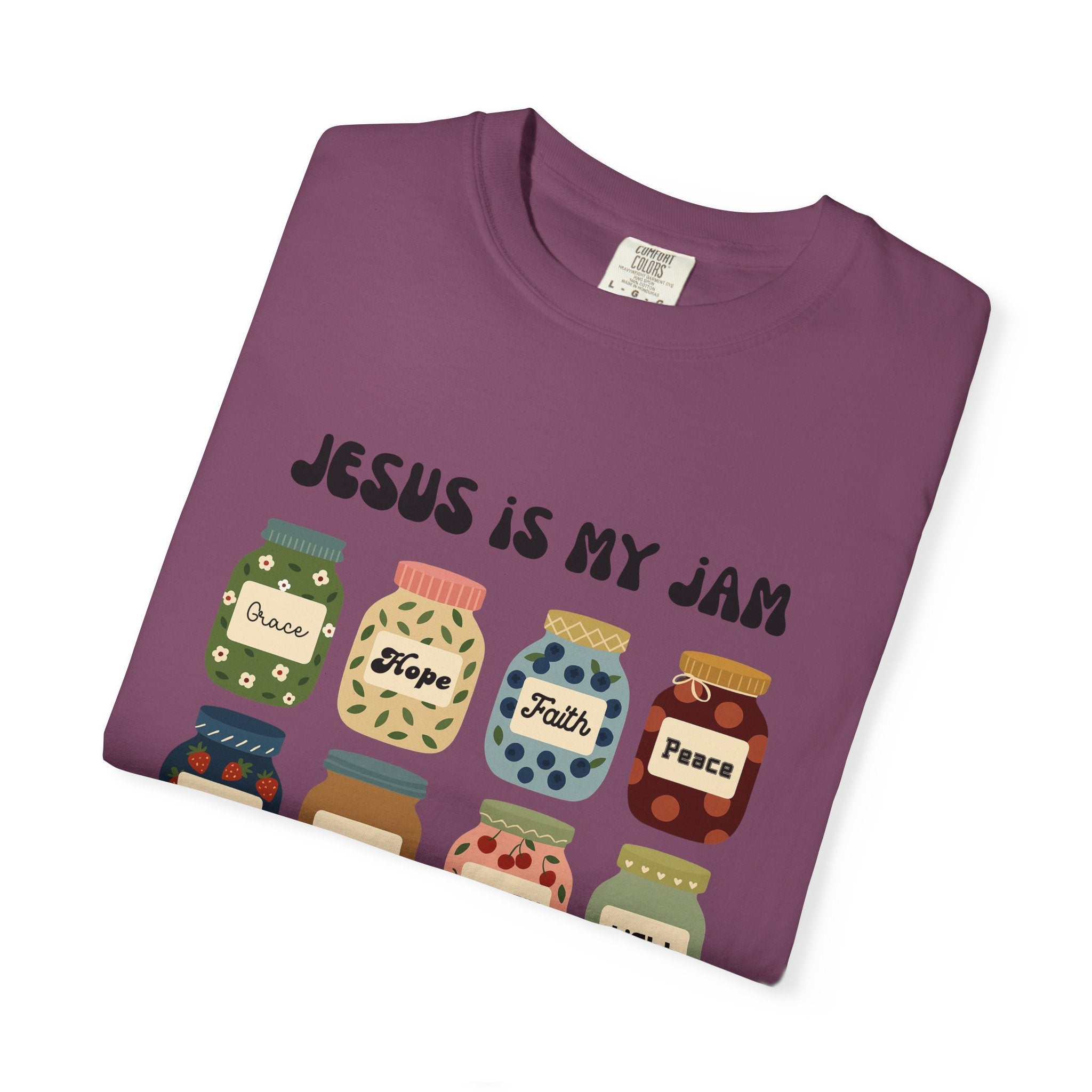 Jesus Is My Jam T-Shirt — Christian Faith Graphic Tee with Inspirational Jars