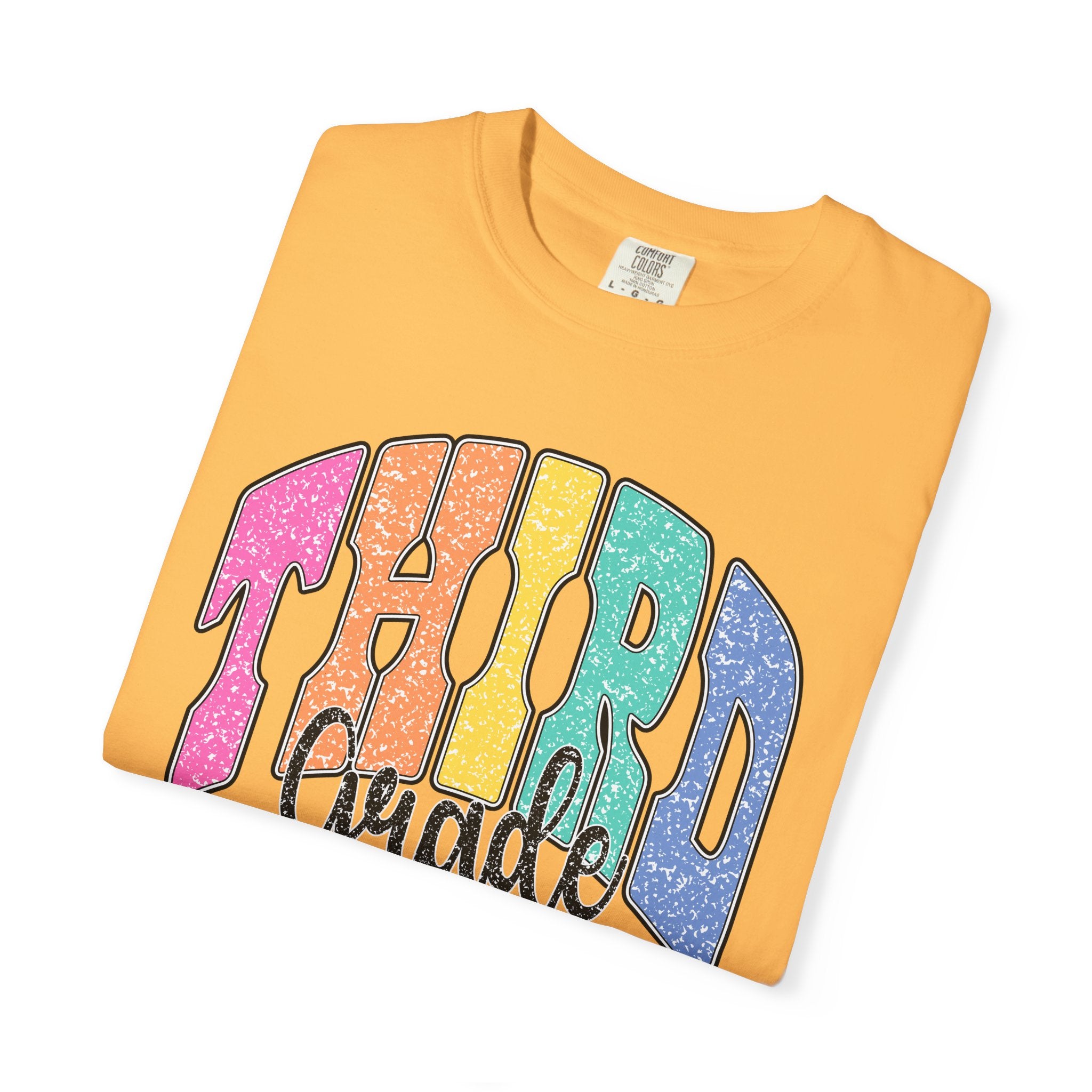 Third Grade T-Shirt — Colorful Retro Rainbow Back-to-School Tee