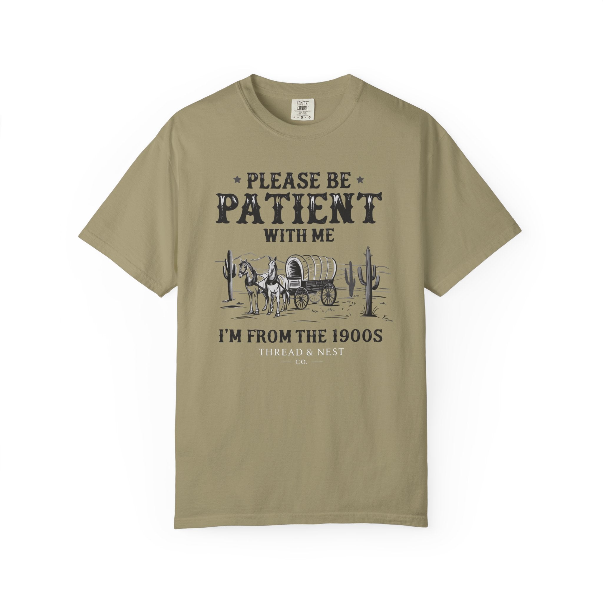 Please Be Patient With Me T-Shirt – Vintage Wagon 'I'm From The 1900s' Tee