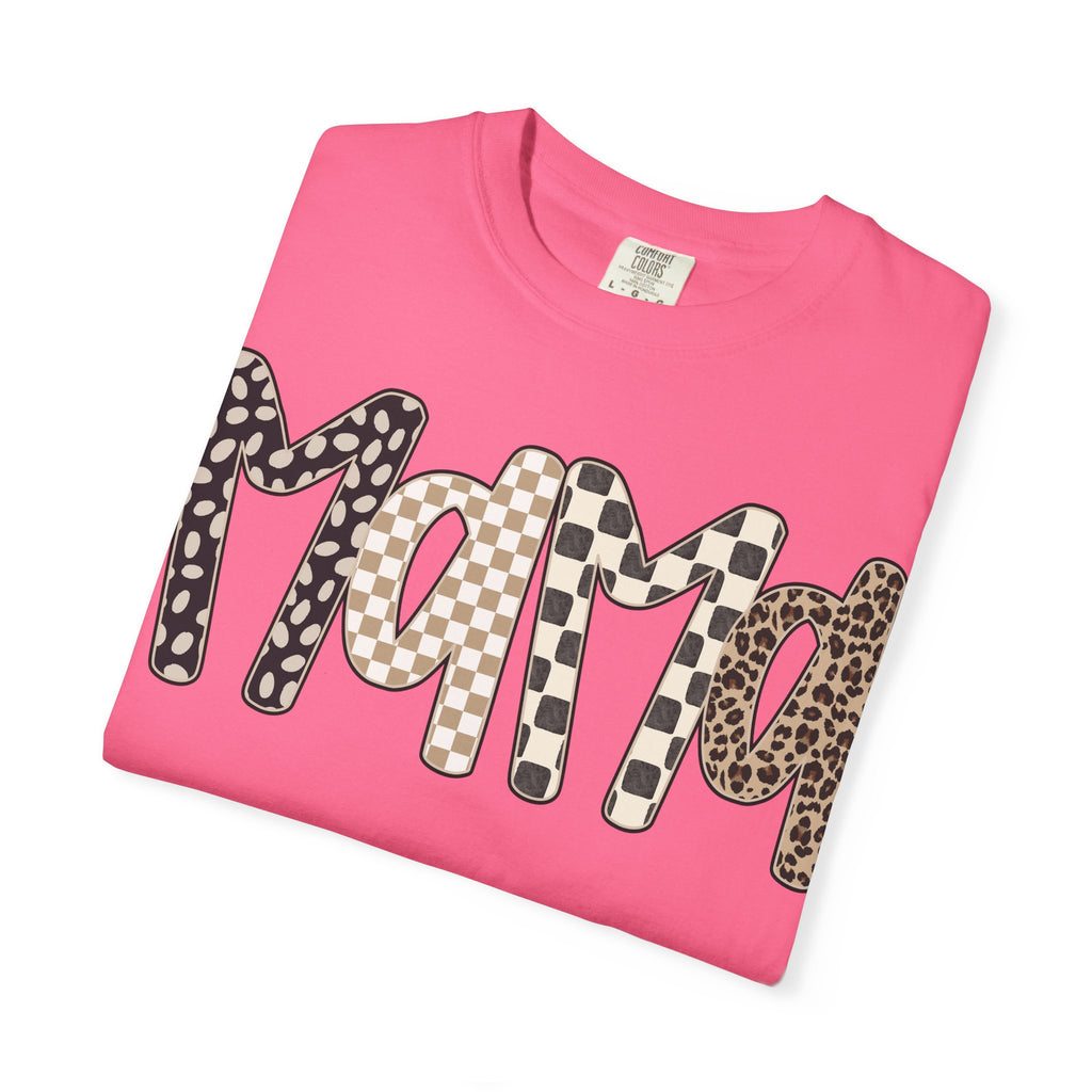 Mama Leopard & Plaid Graphic T-Shirt — Mom Gift, Mother's Day Tee