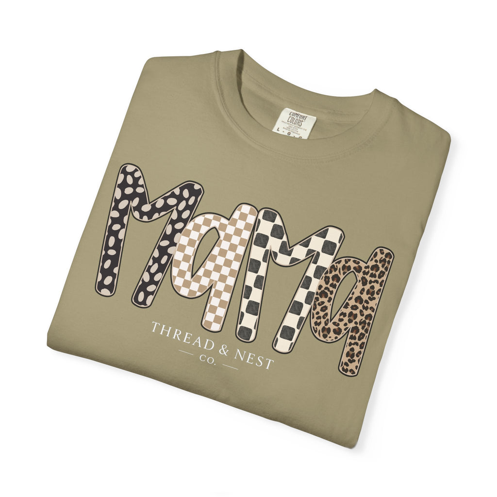 Mama Leopard & Plaid Graphic T-Shirt — Mom Gift, Mother's Day Tee
