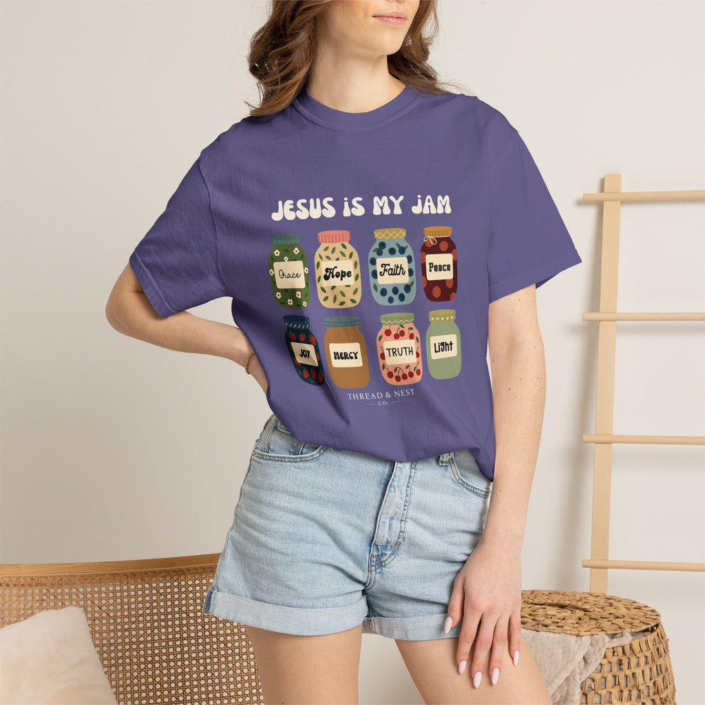 T-shirt — "Jesus Is My Jam" Christian Faith Graphic Tee