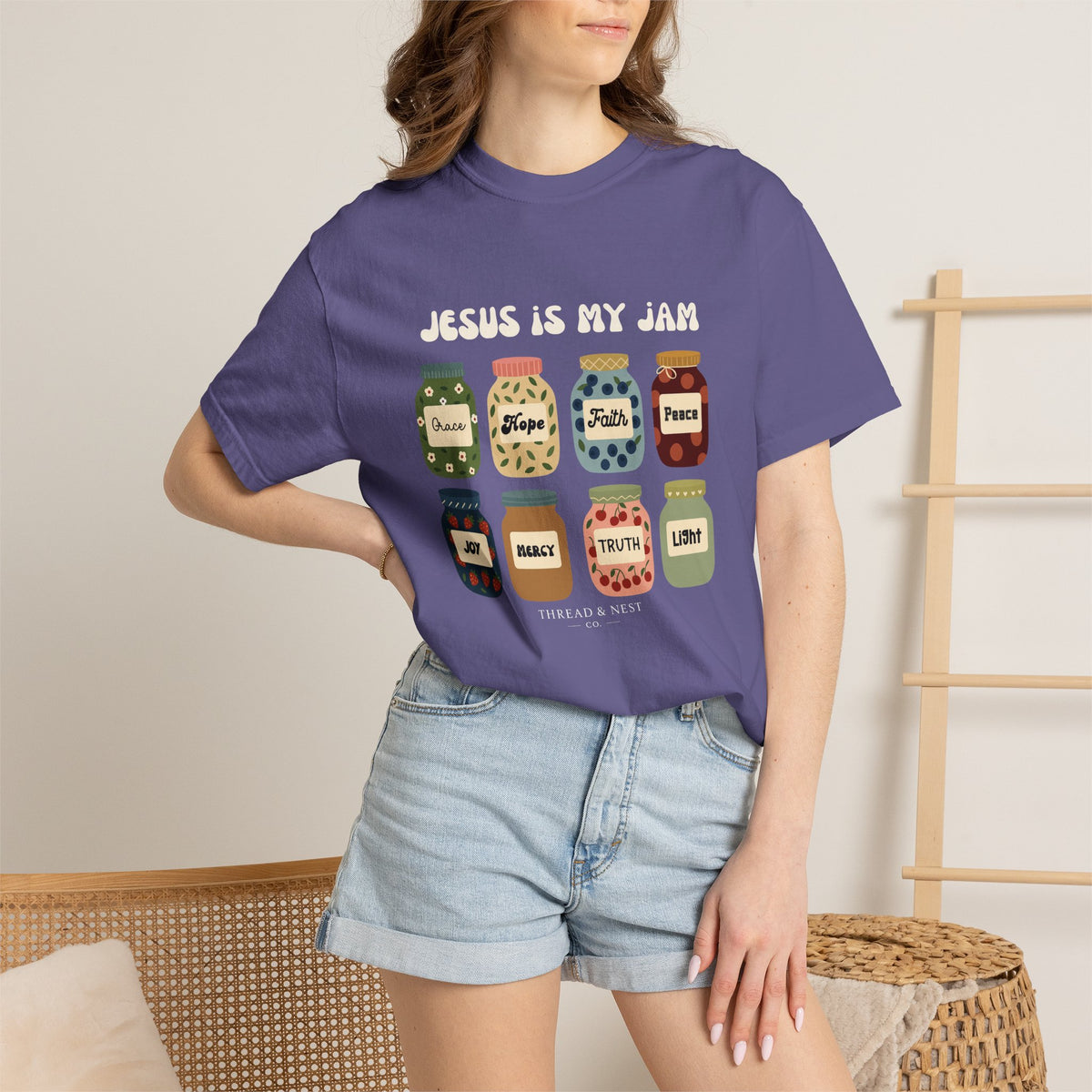 T-shirt — "Jesus Is My Jam" Christian Faith Graphic Tee