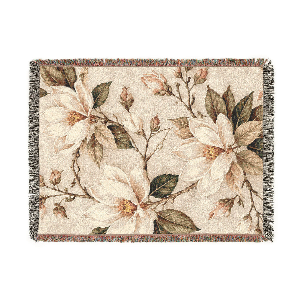 Magnolia Bloom Woven Blanket