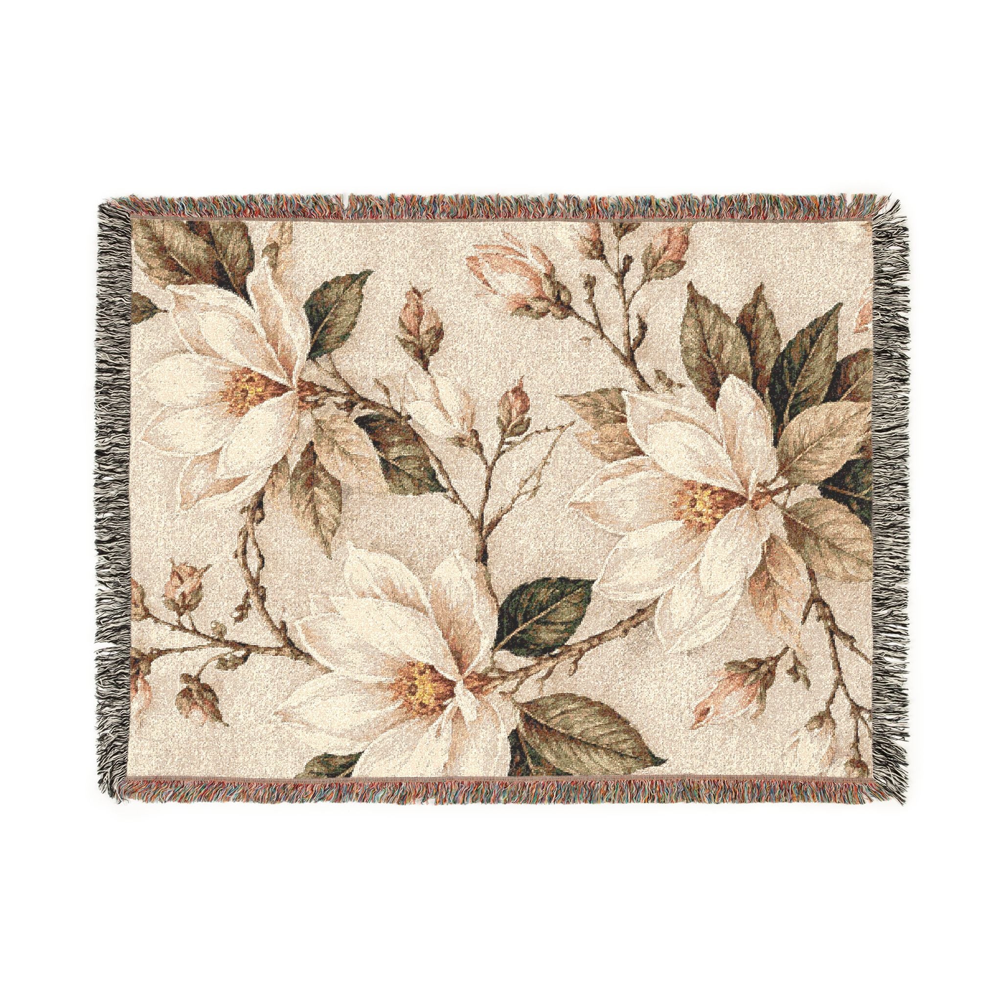 Magnolia Bloom Woven Blanket