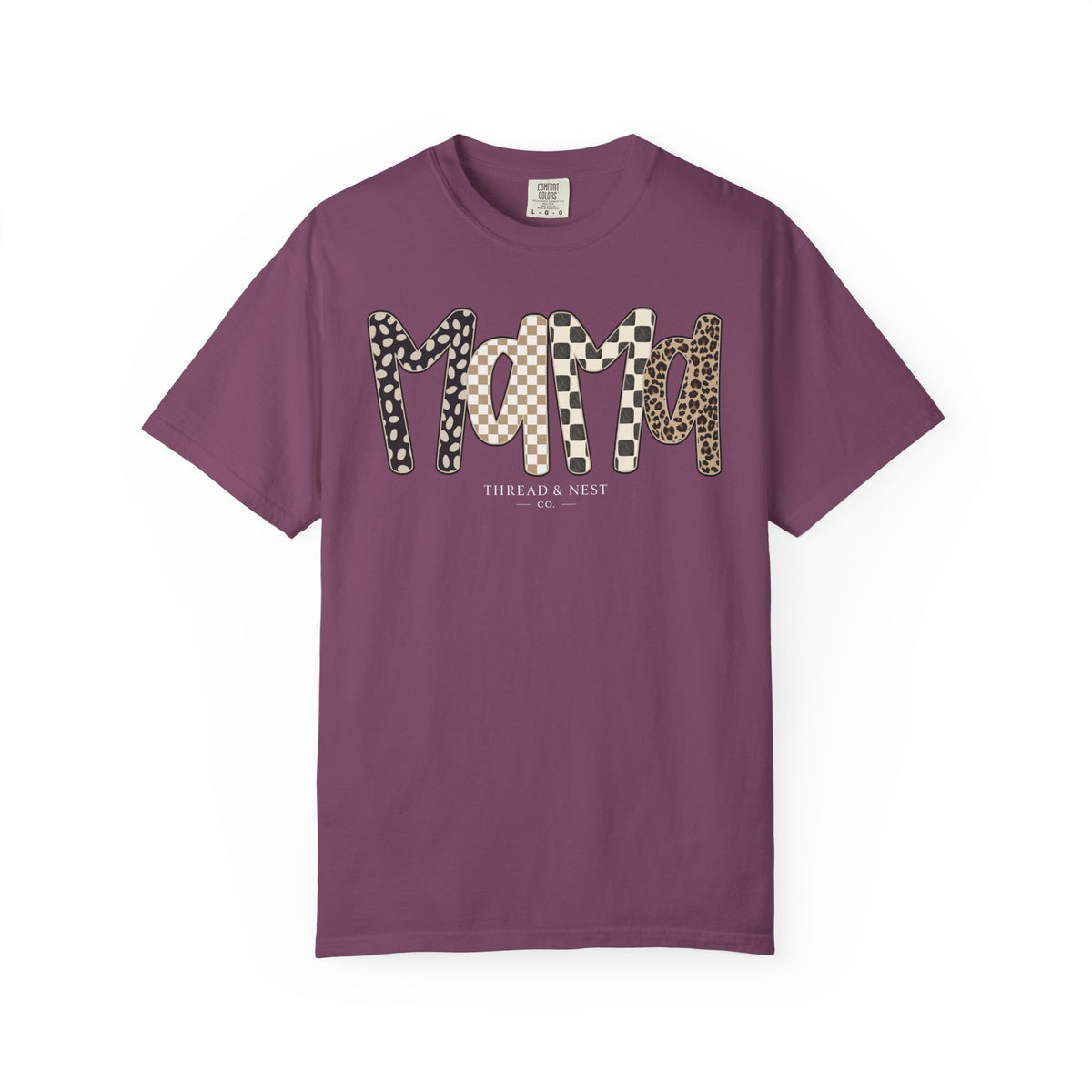 Mama Leopard & Plaid Graphic T-Shirt — Mom Gift, Mother's Day Tee