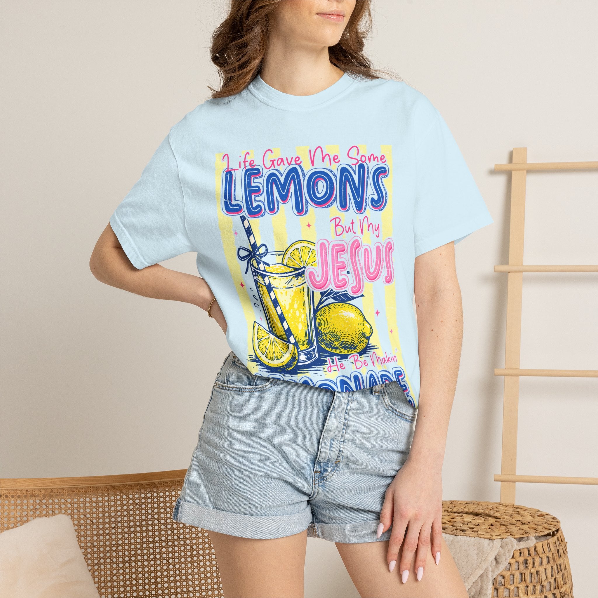 Lemons Into Lemonade Christian T-Shirt — 'He Gave Me Lemons But Why Jesus' Graphic Tee