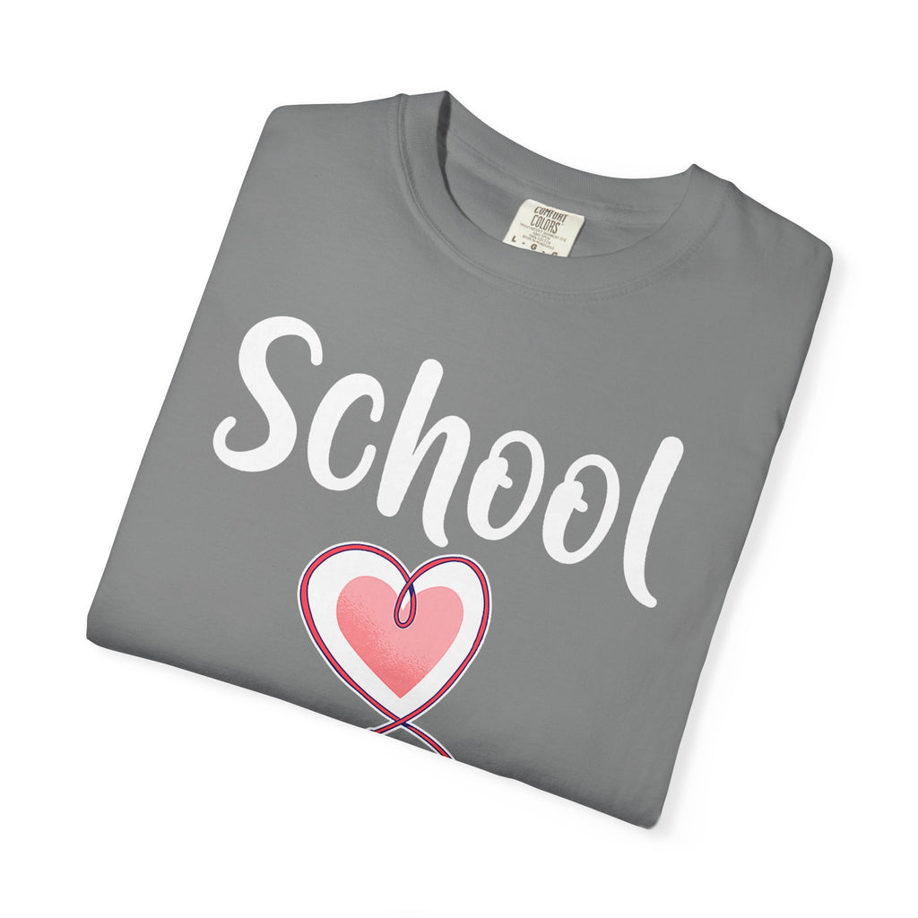School Nurse T-Shirt — Cute Heart & Stethoscope Tee for Teachers and Healthcare Staff