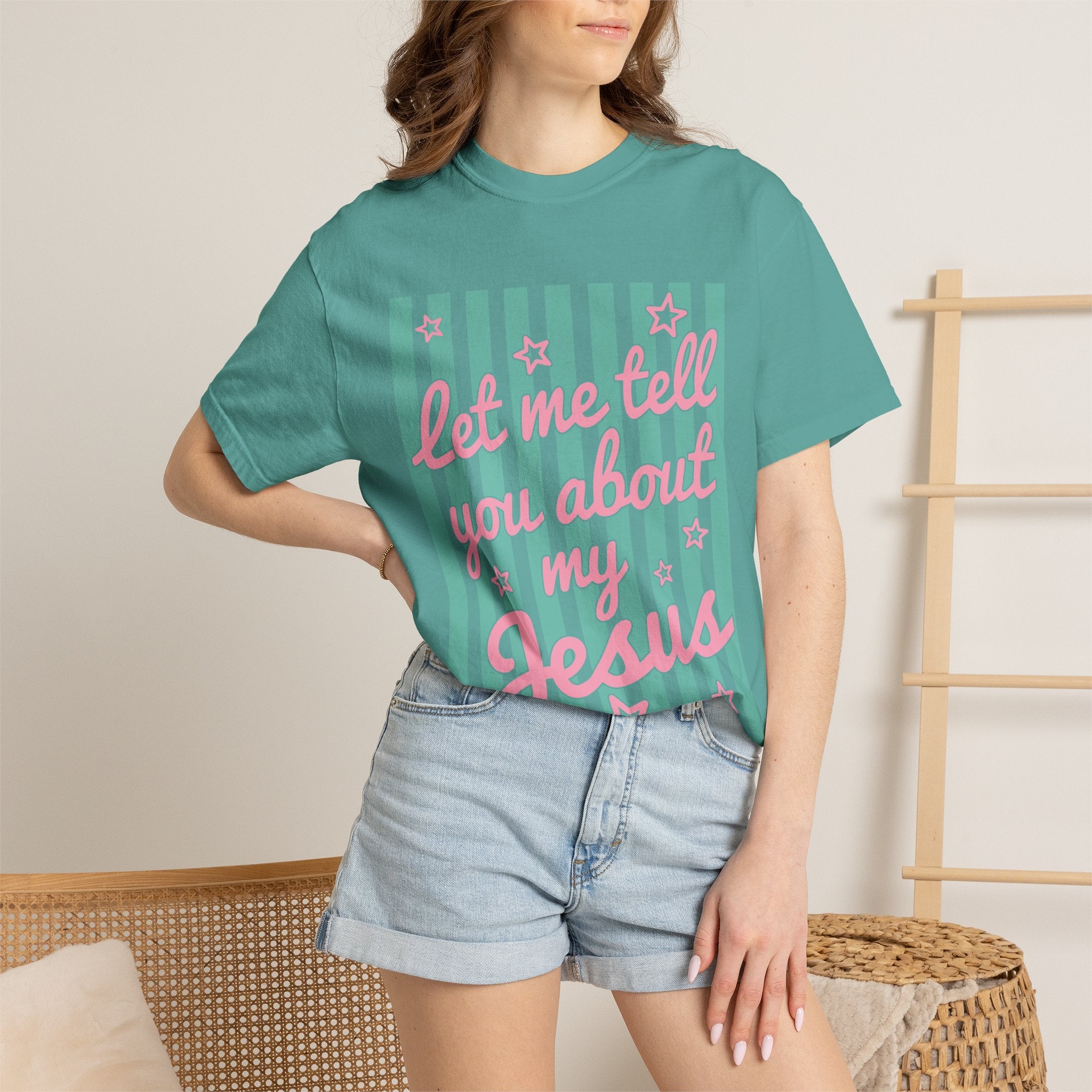 Christian T-Shirt — "Let Me Tell You About My Jesus" Graphic Tee