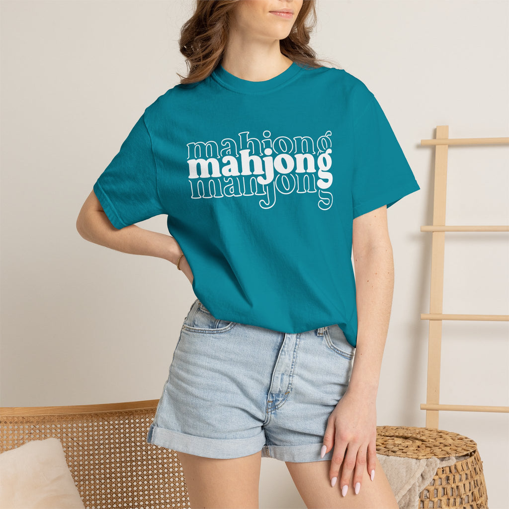 Mahjong Retro Logo T-Shirt — Vintage Game Night Tee