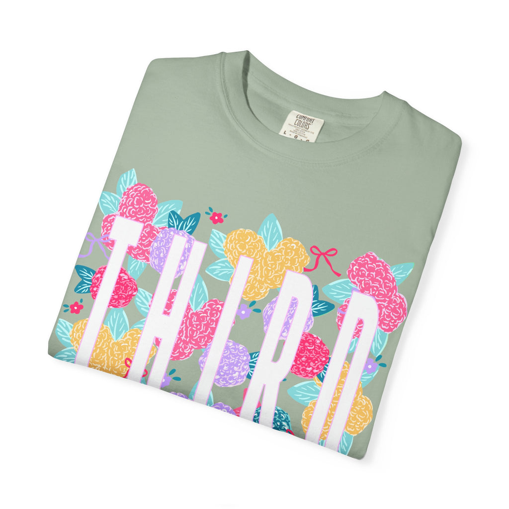 Third Grade Floral T-Shirt — Bright Back-to-School Tee for Students & Teachers