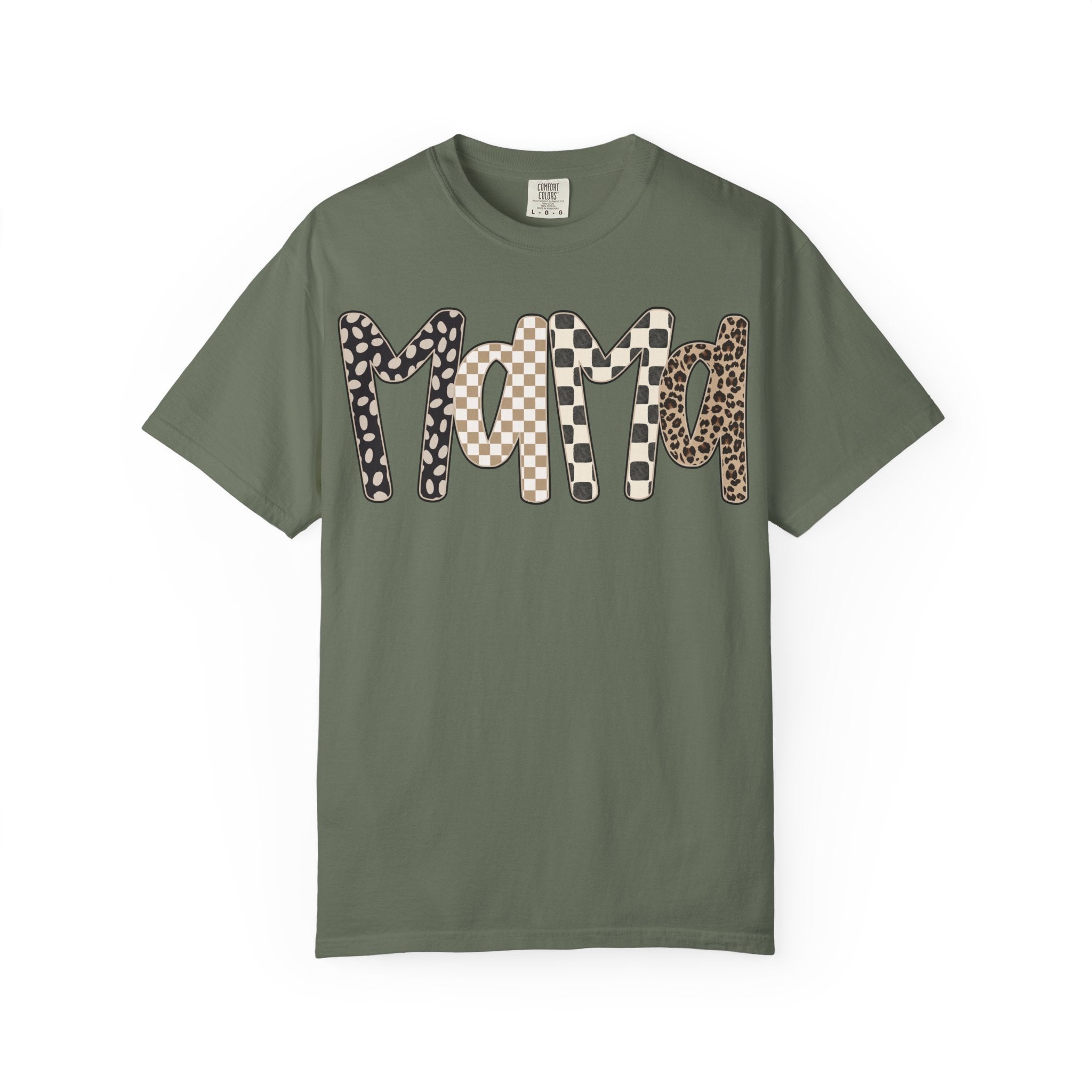 Mama Leopard & Plaid Graphic T-Shirt — Mom Gift, Mother's Day Tee