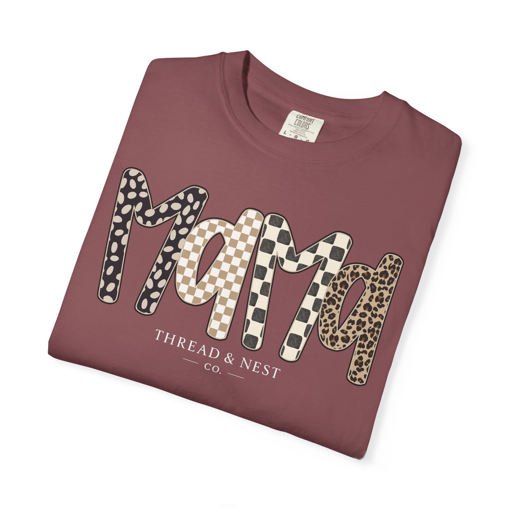 Mama Leopard & Plaid Graphic T-Shirt — Mom Gift, Mother's Day Tee