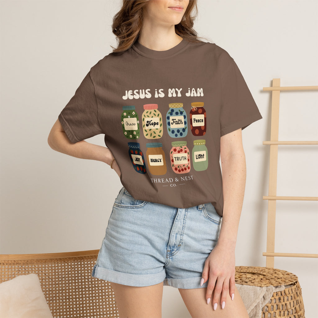 T-shirt — "Jesus Is My Jam" Christian Faith Graphic Tee