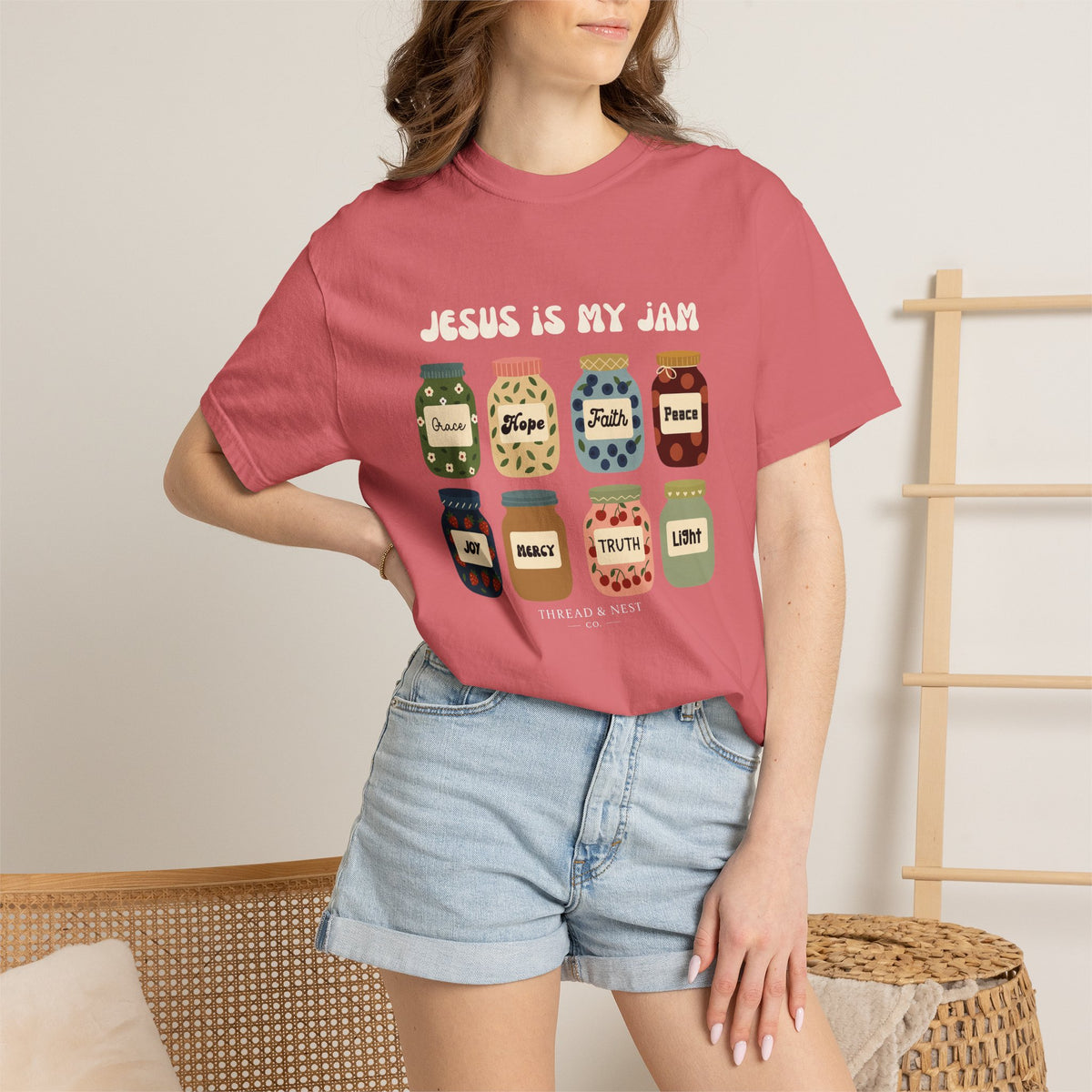 T-shirt — "Jesus Is My Jam" Christian Faith Graphic Tee