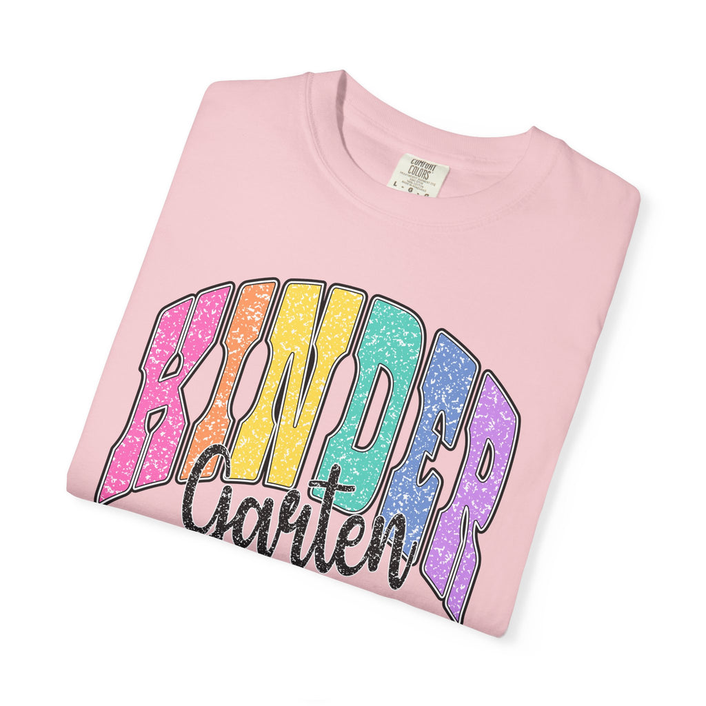 Kindergarten Rainbow T-Shirt — Colorful Back to School Tee