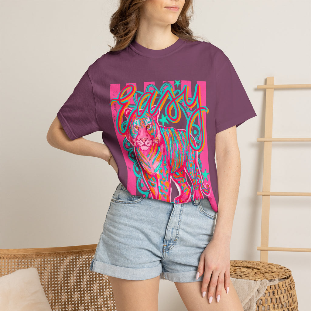 Easy Tiger T-Shirt — Retro Neon Tiger Graphic Tee