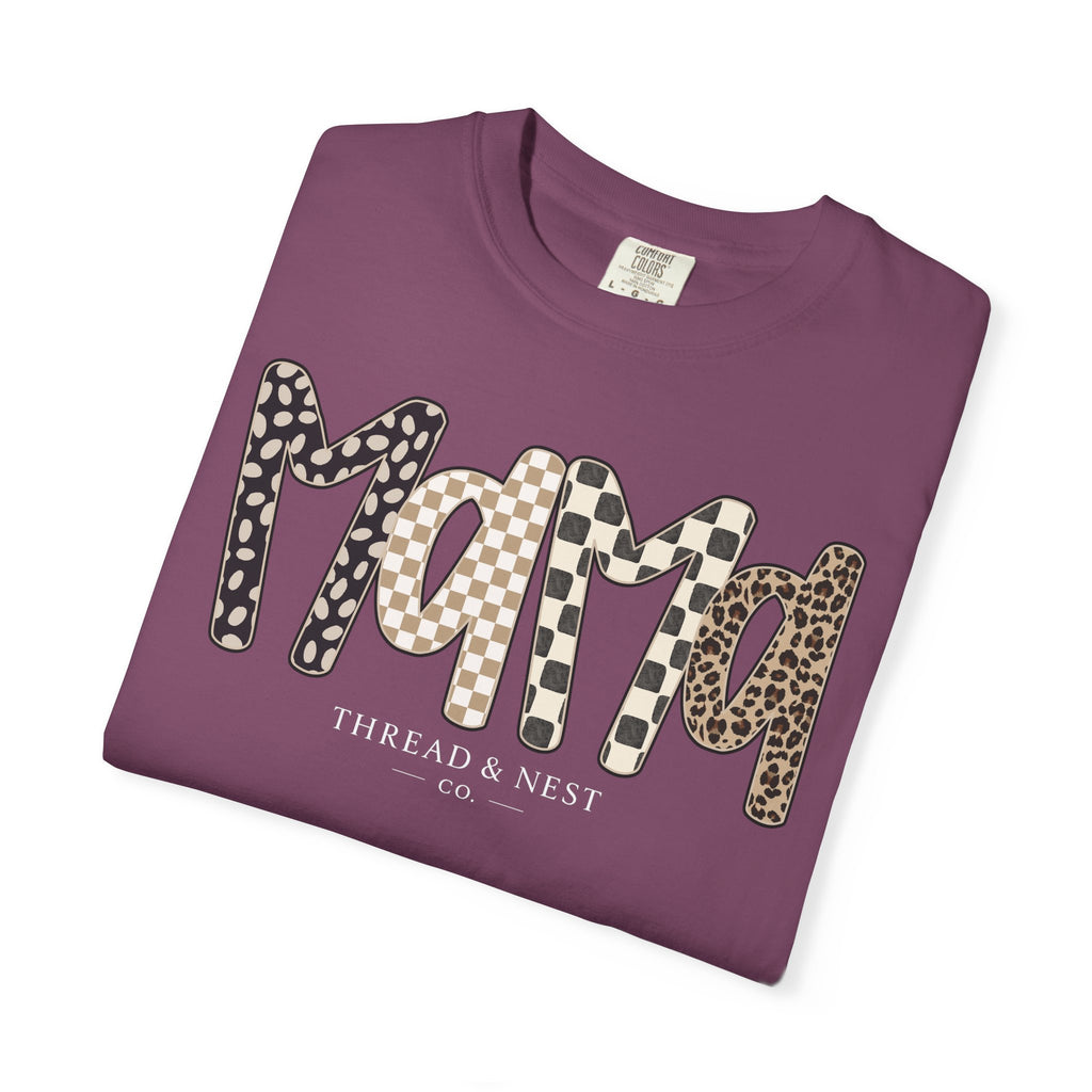 Mama Leopard & Plaid Graphic T-Shirt — Mom Gift, Mother's Day Tee
