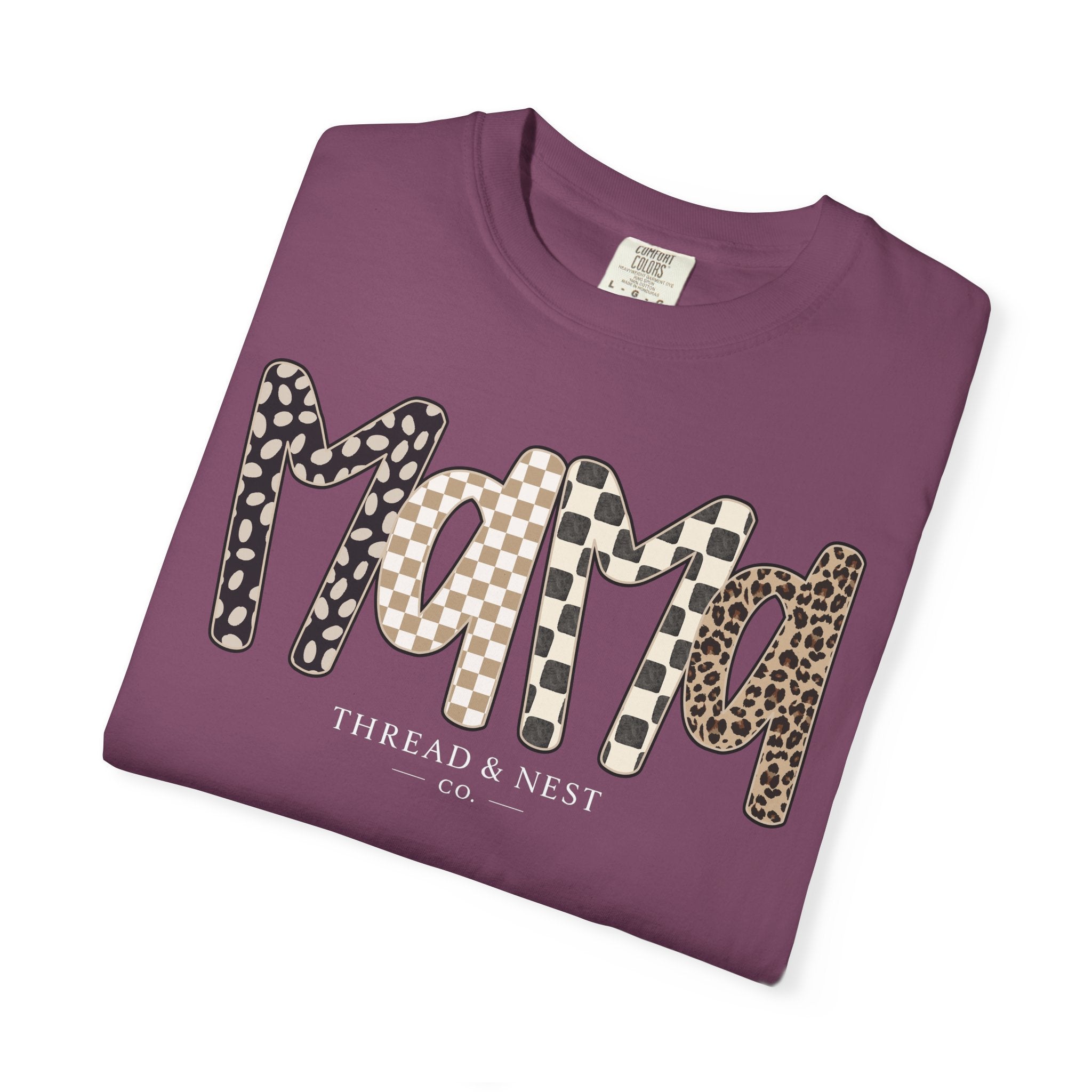 Mama Leopard & Plaid Graphic T-Shirt — Mom Gift, Mother's Day Tee