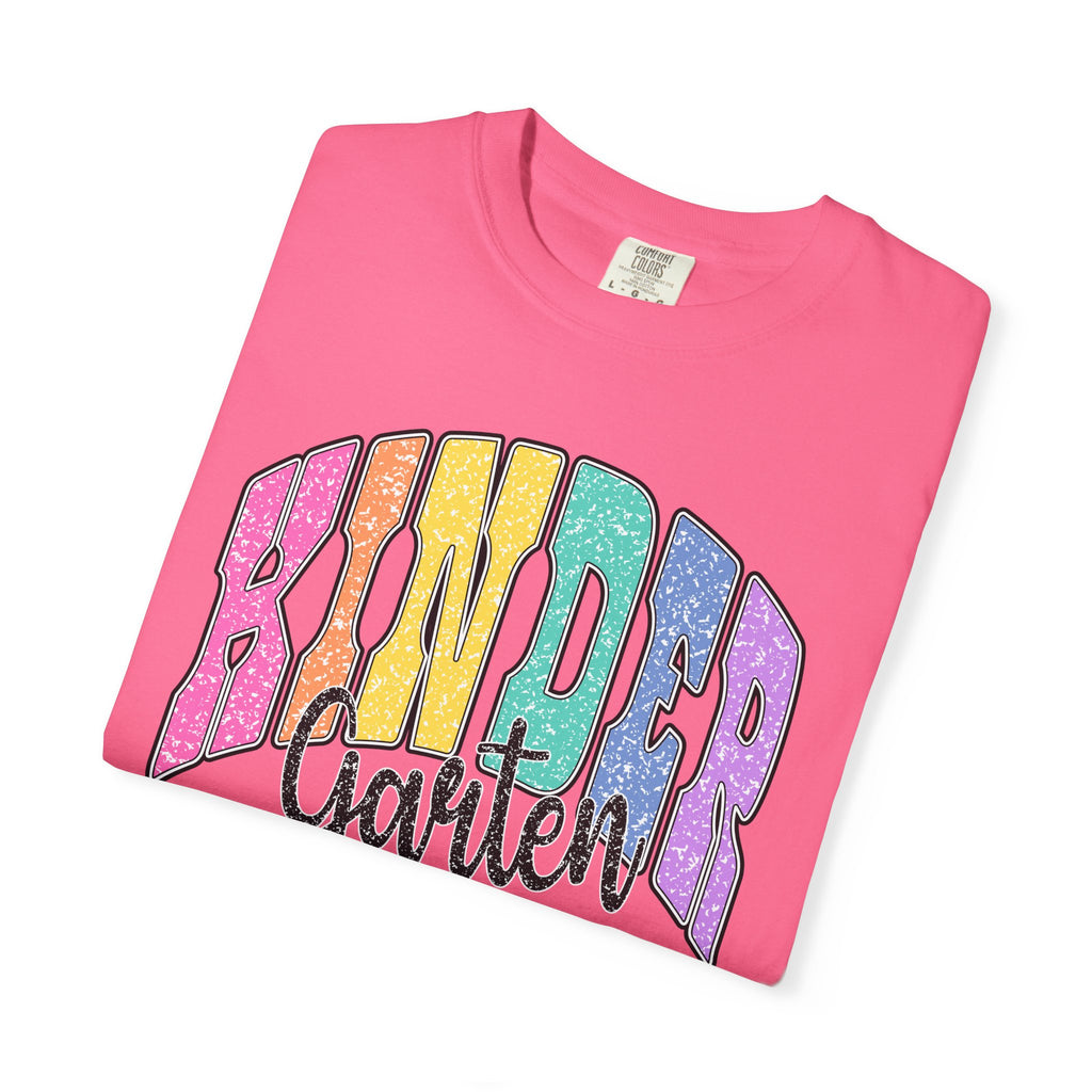Kindergarten Rainbow T-Shirt — Colorful Back to School Tee