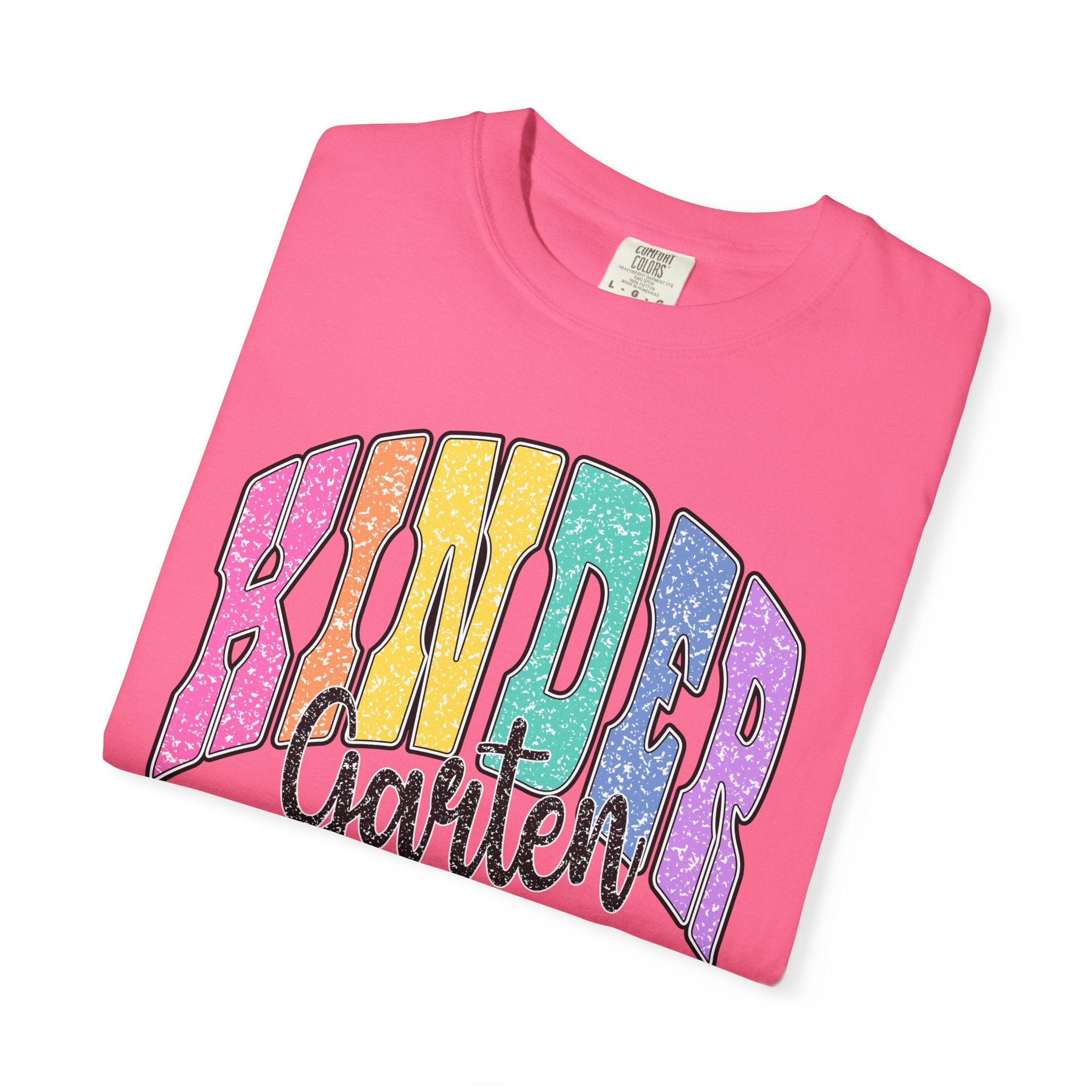 Kindergarten Rainbow T-Shirt — Colorful Back to School Tee
