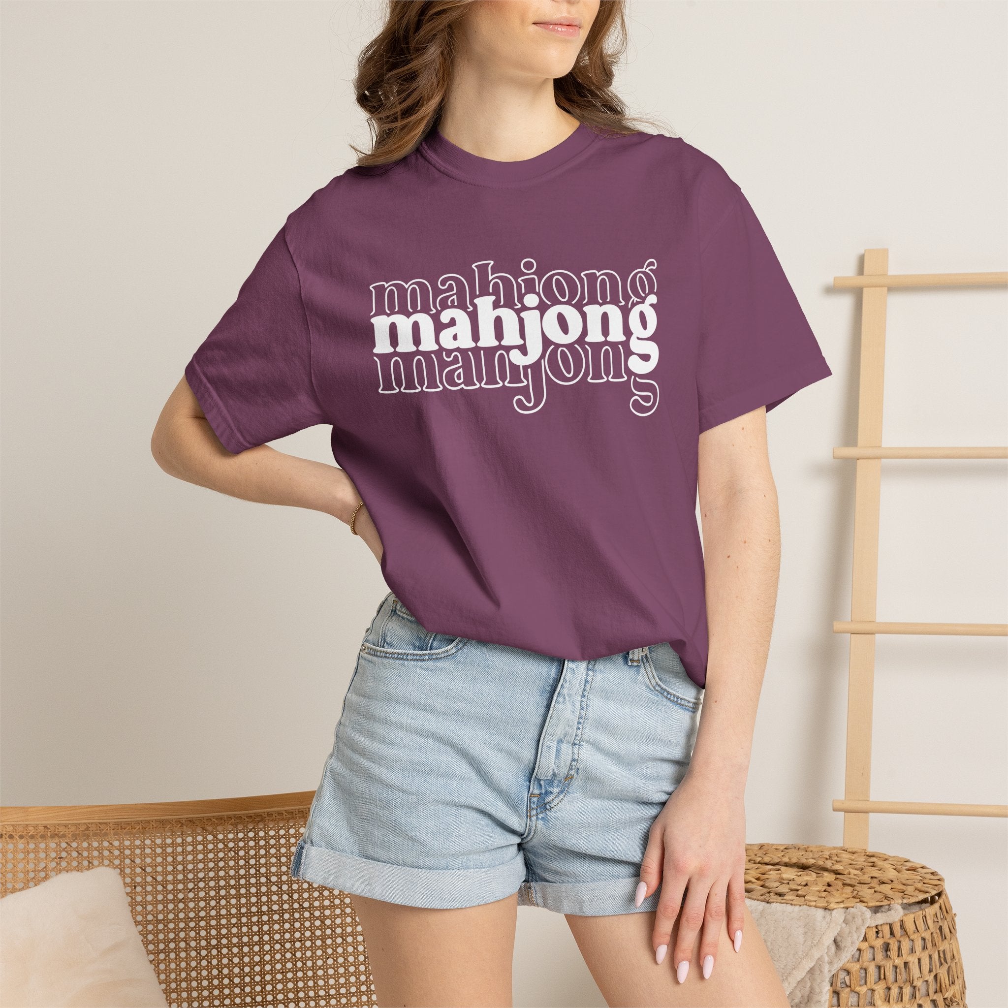 Mahjong Retro Logo T-Shirt — Vintage Game Night Tee