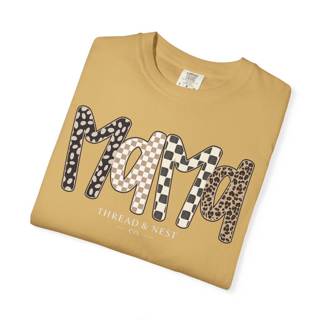 Mama Leopard & Plaid Graphic T-Shirt — Mom Gift, Mother's Day Tee