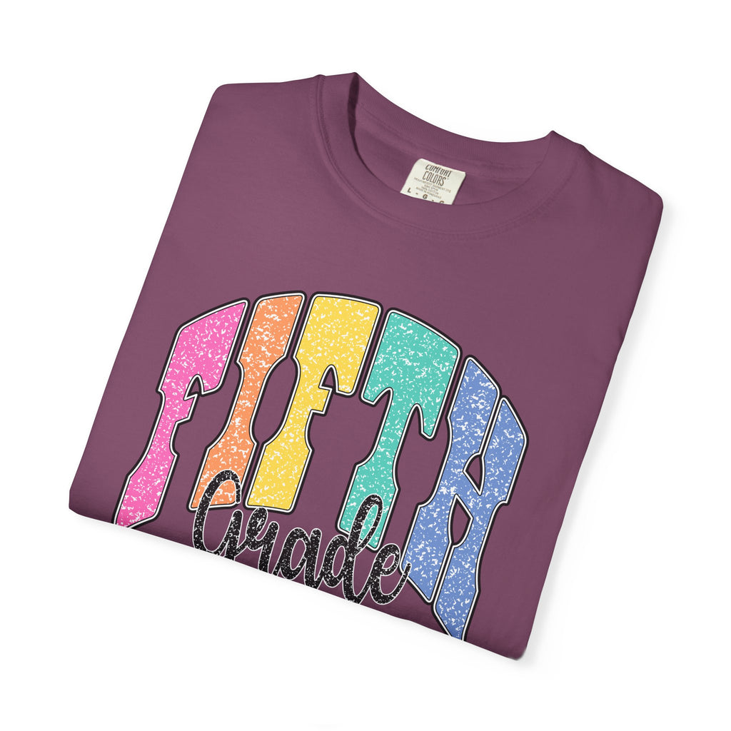 Fifth Grade Rainbow Script T-Shirt