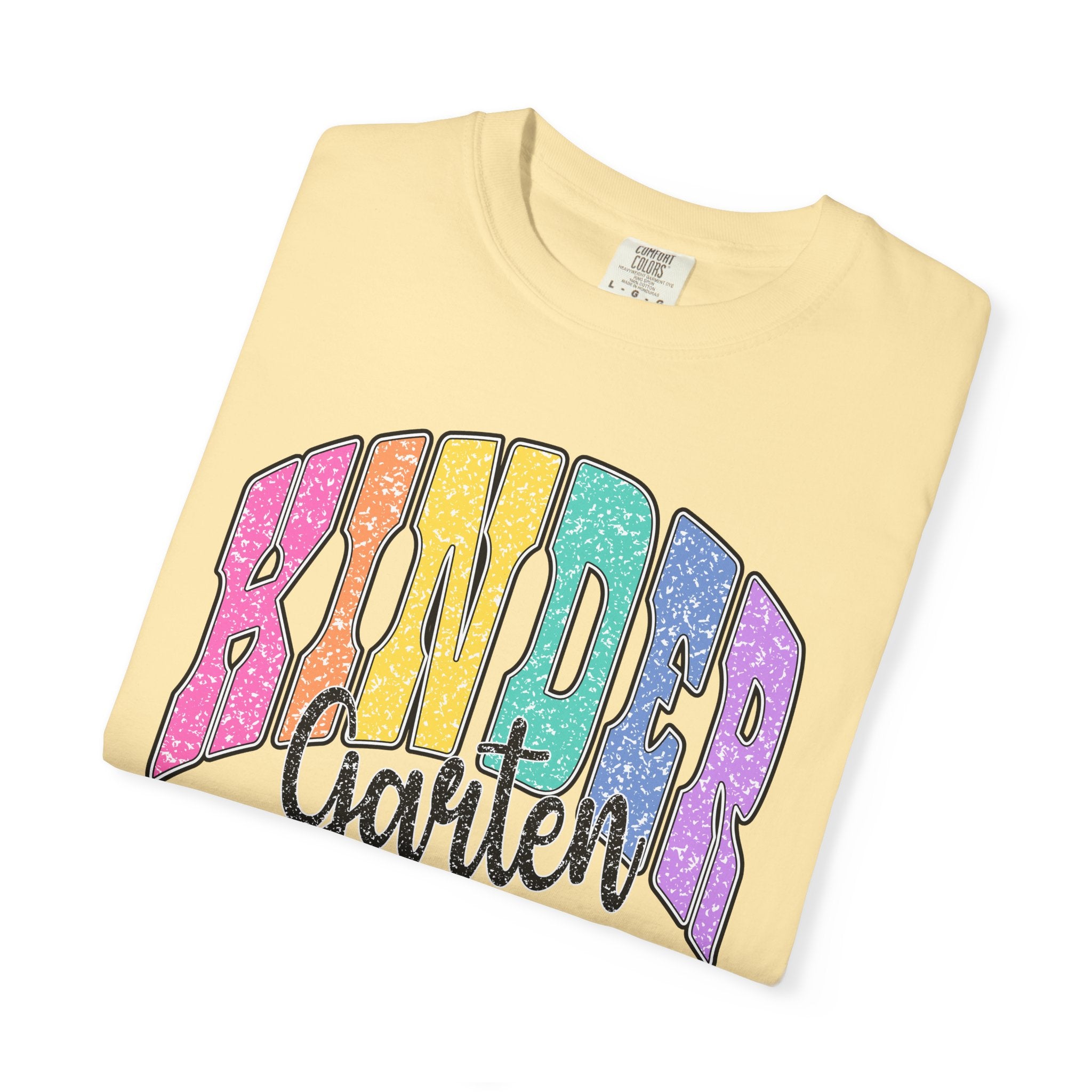 Kindergarten Rainbow T-Shirt — Colorful Back to School Tee
