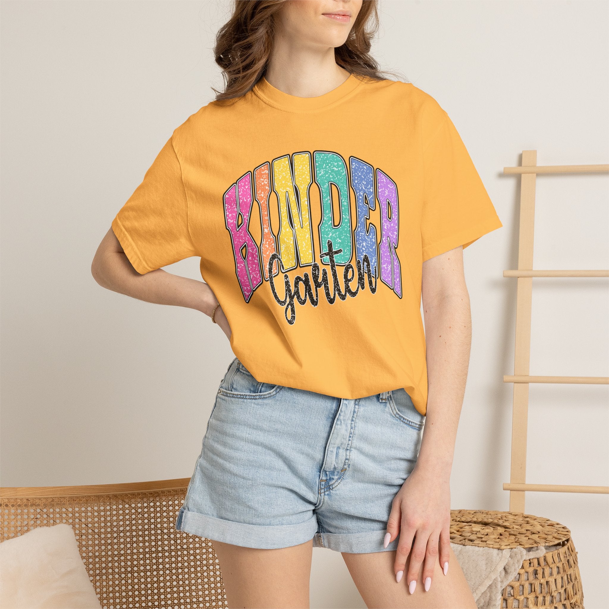 Kindergarten Rainbow T-Shirt — Colorful Back to School Tee