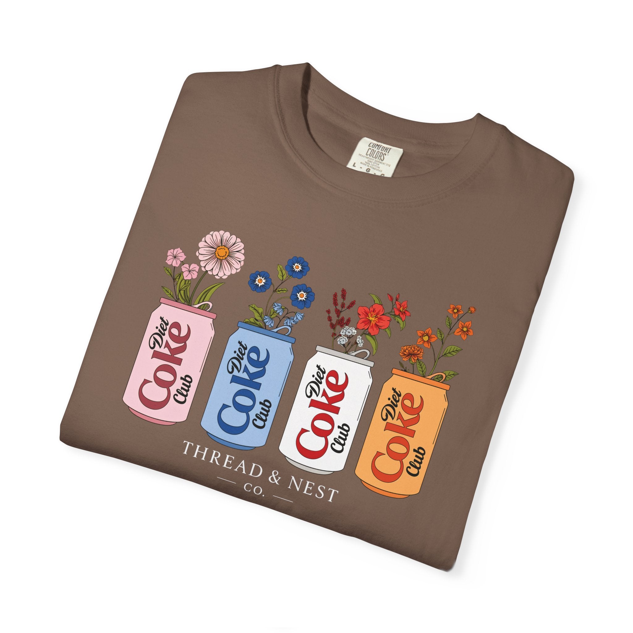 Retro Cola Cans Floral Tee