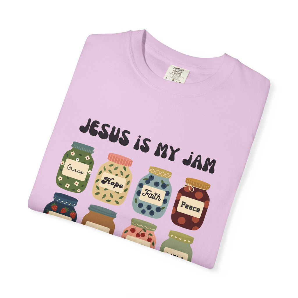 Jesus Is My Jam T-Shirt — Christian Faith Graphic Tee with Inspirational Jars