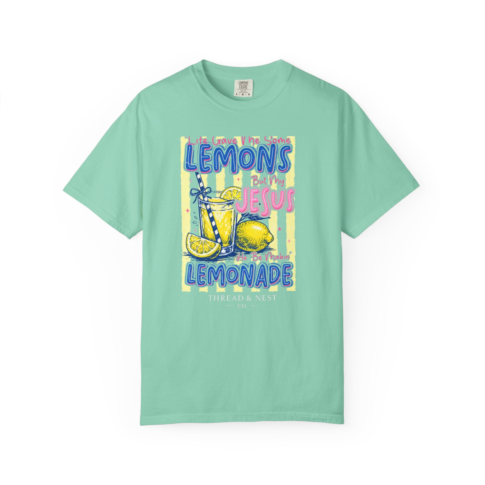 Lemons Into Lemonade Christian T-Shirt — 'He Gave Me Lemons But Why Jesus' Graphic Tee