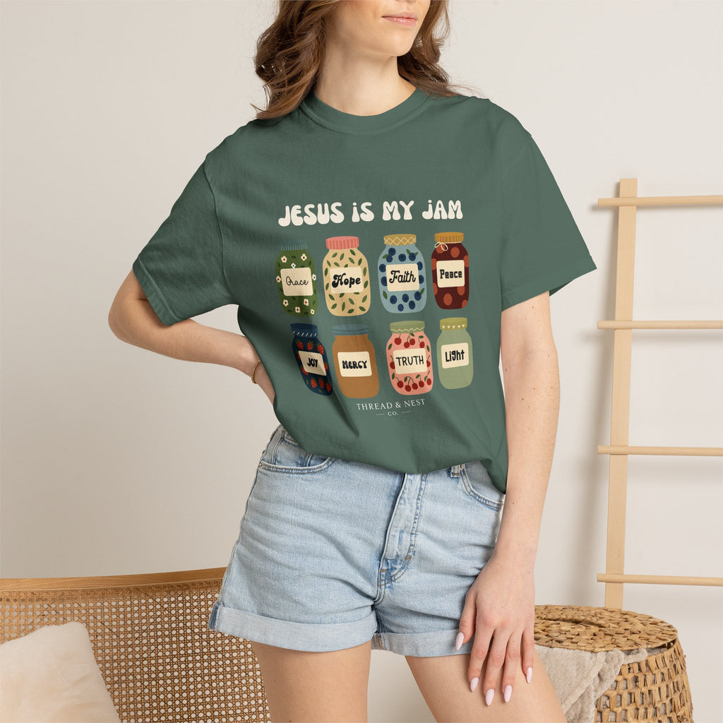 T-shirt — "Jesus Is My Jam" Christian Faith Graphic Tee