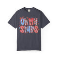 Oh My Stars T-Shirt — Patriotic Red, White & Blue Graphic Tee